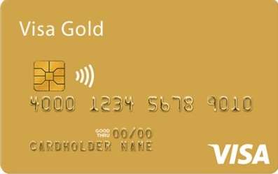 Visa Credit card with 16 digits (PAN) of the card numbers